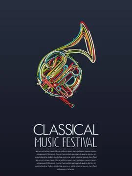 Classical music event Illustrazione stock