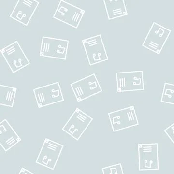 Classical music line vector seamless pattern Stock Illustration