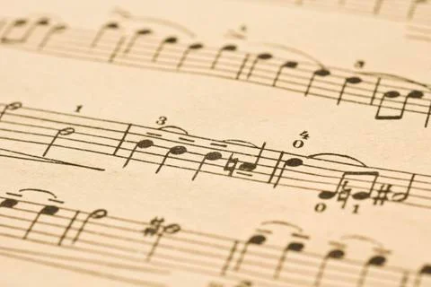 Classical music - notes on the sheet Photos