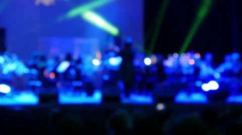 Classical Music Performance In The Concert Hall,Defocus Background Video stock 57521237
