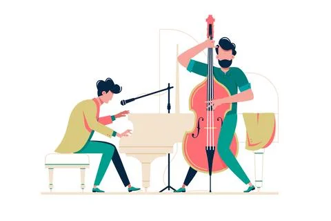 Classical Music Performance Stock Illustration