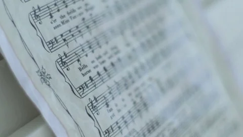 Classical Music Sheet Stock Footage 74699833