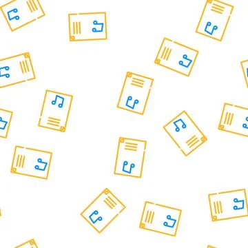 Classical music vector seamless pattern Stock Illustration