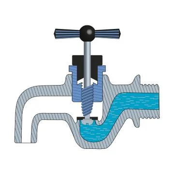 Classical old valve. Stock Illustration