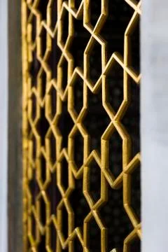 Classical oriental design, calligraphy pattern art on Topkapi palace, Istanbu Stock Photos