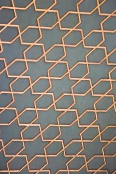 Classical oriental design, calligraphy pattern art on Topkapi palace, Istanbu Stock Photos