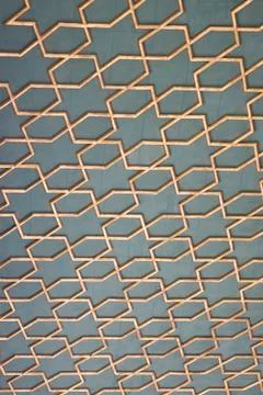 Classical oriental design, calligraphy pattern art on Topkapi palace, Istanbu Stock Photos