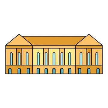 Classical palace architecture building icon vector illustration Ilustración de archivo
