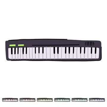 Classical piano vector cartoon graphic Stock Illustration