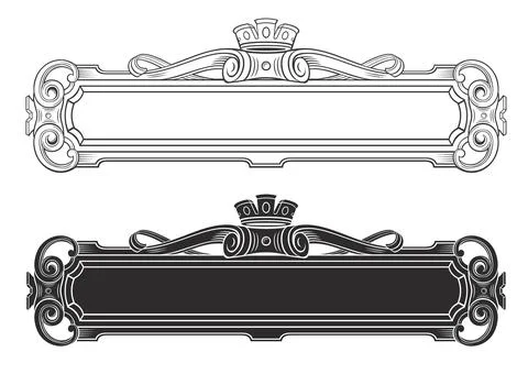 Classical plate bas relief in engraving technique Stock Illustration