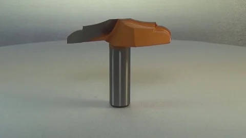 Classical plunge bit. Milling cutter and router bit. Stock Footage 78245030