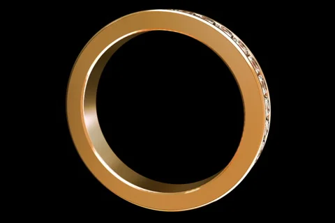 Classical ring with diamonds Stock Footage 1065889