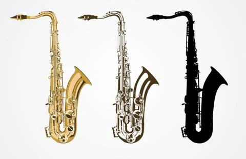 Classical saxophone vector Stock Illustration