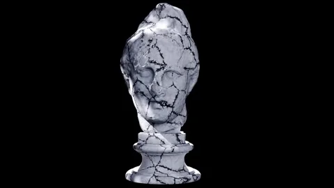 Classical Sculpture of Apollo Rotation Animation Stock Footage 336546696