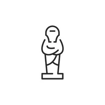 Classical Sculpture Icon Stock Illustration