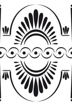 Classical seamless border on transparent background. Ornamental seamless pattern Illustrazione stock