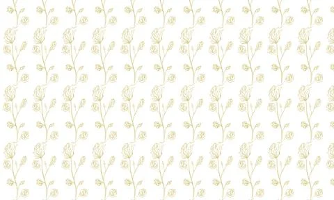 Classical seamless pattern of plant motif, rose Illustrazione stock