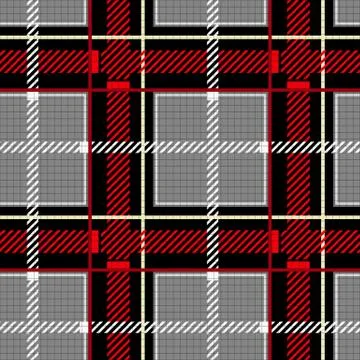 Classical Shirt Seamless Pattern. Checkered Plaid Vector Background. Retro Stock Illustration