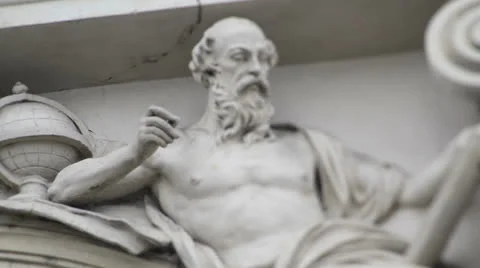 Classical statue pan right Stock Footage 24745248