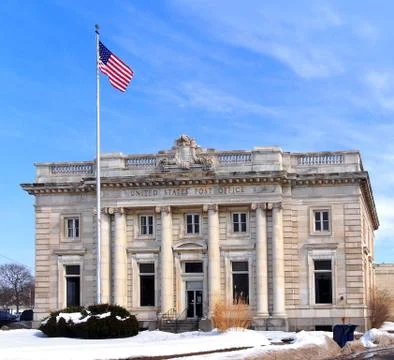 Classical style post office, more than 100 years old Stock Photos
