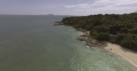 Classical Thai boat floating in the clean water Stock Footage 70410852