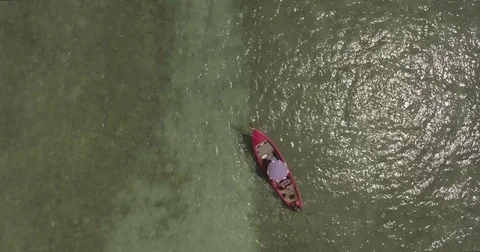 Classical Thai boat floating in the clean water Stock Footage 70428591