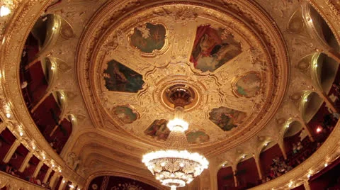 Classical Theater Interior Stock Footage 25512642