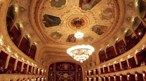 Classical Theater Interior Stock Footage 25512692