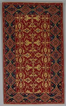 Classical Turkish Carpet with the Lotto Pattern, 1600-1650. Turkey, Ushak, .. Stock Photos