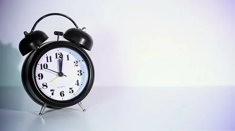 Classical twin bell alarm clock Stock Footage 58274417