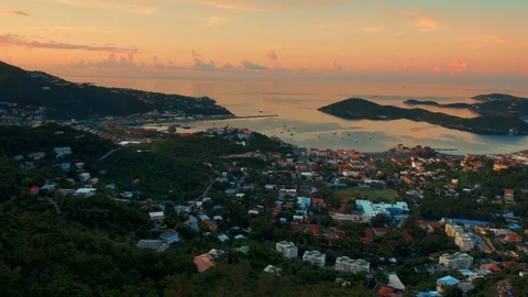 Classical view of St Thomas timelapse Stock Footage 116393697