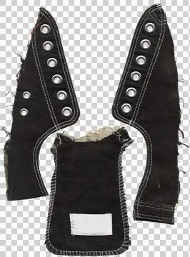 Classical vintage style elements of black canvas gumshoes. Stock Photos