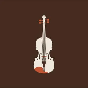 Classical violin icon. Isolated Vector String ill. Stock-Illustration