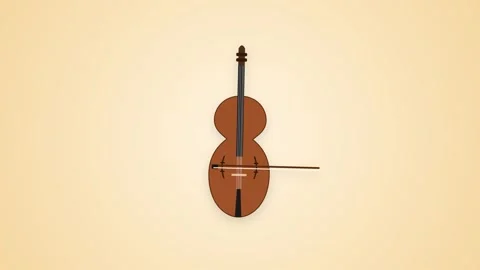 Classical Violin Musical Instrument with Rhythmic Moving Bow and Detailed V.. Stock Footage 346611424