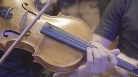 Classical violin player. Violin detail video. the man who played the violin Video stock 114820837