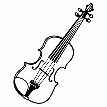 Classical Violin String Instrument Design Stock Illustration