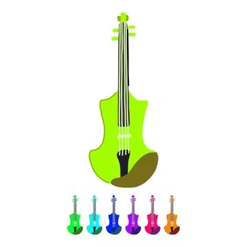 Classical violin vector cartoon graphic Stock Illustration