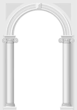 Classical white arch Stock Illustration