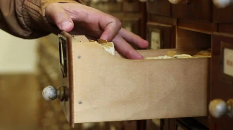 Classical Wooden File Drawer Stock Footage 46112661