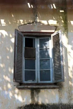 A classical wooden window Foto stock