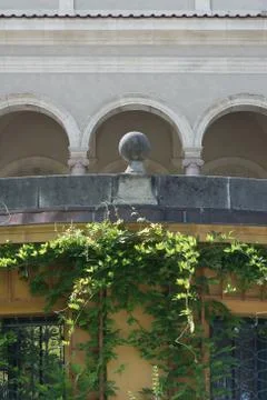 Classicial Architecture with Vines Stock Photos