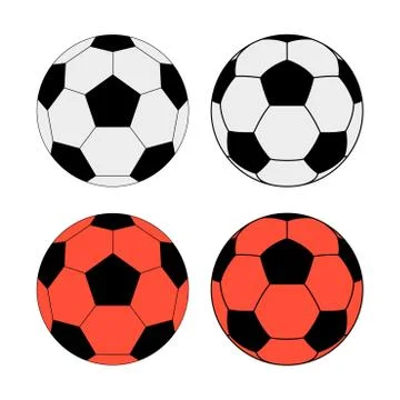 Classics soccer balls Stock Illustration