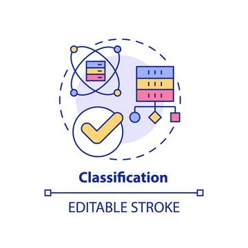 Classification concept icon Illustrazione stock