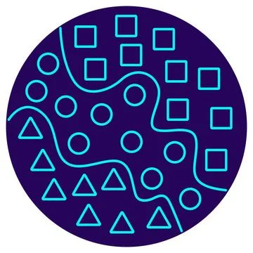 Classification icon. Clustering icon. Vector pictogram with thin lines Stock Illustration