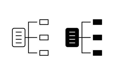 Classification linear art icon set. Classification vector mark for web Stock Illustration