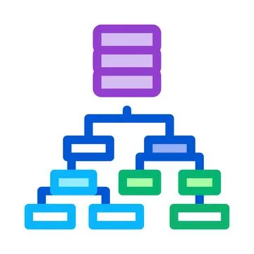 Classification of machine learning color icon vector illustration Stock Illustration