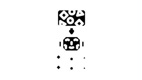 Classification machine learning glyph icon animation Video stock 326735730