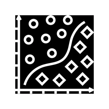 Classification machine learning glyph icon vector illustration イラスト素材