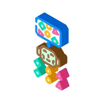 Classification machine learning isometric icon vector illustration Stock Illustration