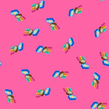 Classification machine learning isometric icon seamless pattern Illustrazione stock